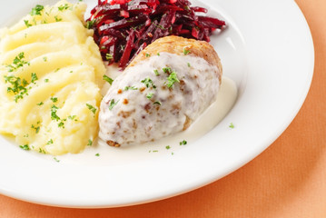 cutlet with mashed potato