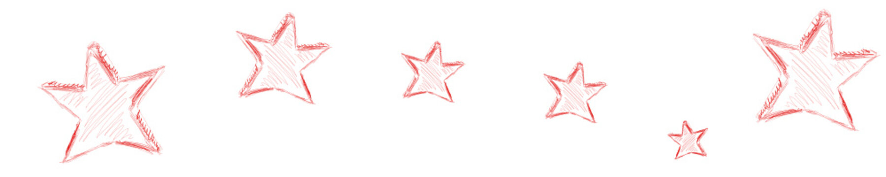 Sterne Skizze Stift Rot Banner Reihe