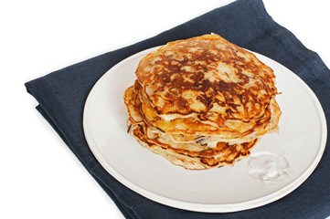 Pancakes with rice and apples