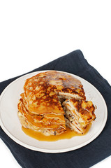 Pancakes with rice and apples