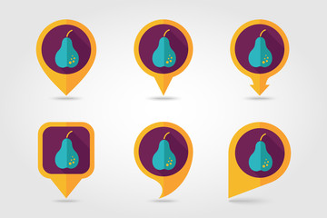 Pear mapping pins icons