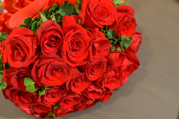 Bouquet of red roses 