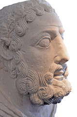 Obraz premium Ancient roman sculpture of the head of Hercules