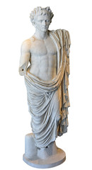 Ancient roman sculpture of Julius Caesar in marble