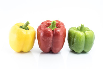 colorful pepper solated on white background