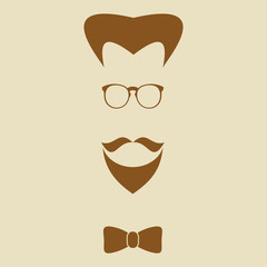 Hipster elements silhouette