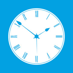 Clock white icon