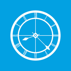 Clock white icon