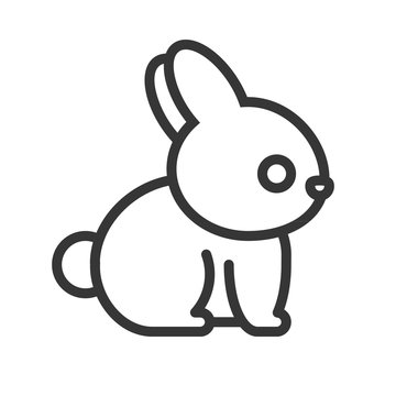 Vector rabbit outline icon