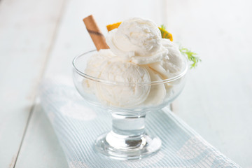  vanilla ice cream with background