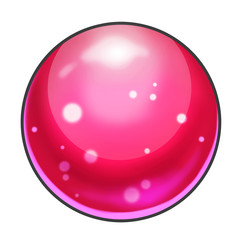 Obraz premium Illustration: Element Design: All Kinds of Marbles with Different Colors. Realistic Cartoon Life Style. Game Asset / UI Design.