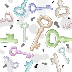 set of metal keys pattern