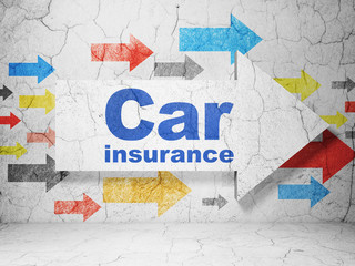 Insurance concept: arrow with Car Insurance on grunge wall