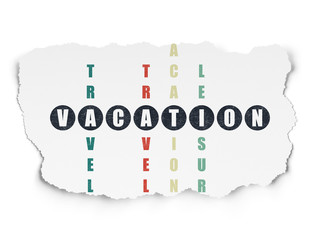 Tourism concept: Vacation in Crossword Puzzle