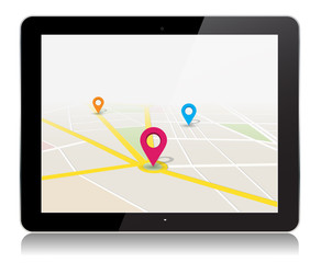 Vector Tablet Map Location App