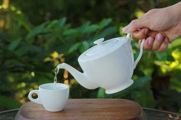 Pouring tea