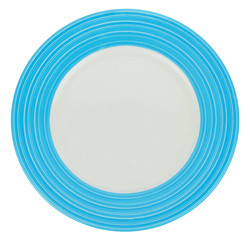 Colorful ceramic dish isolated on white