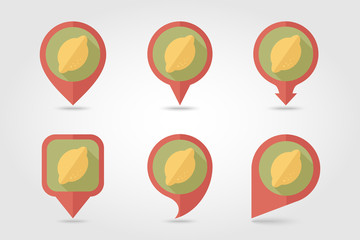 Lemon mapping pins icons