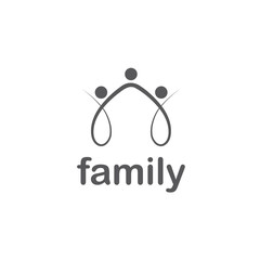 happy family vector design template