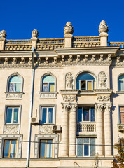 Fototapeta na wymiar Building on Boulevard Stefan cel Mare in Chisinau