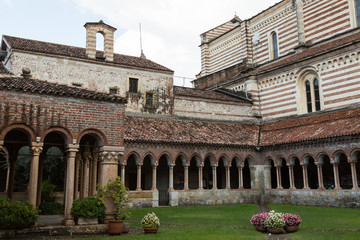 Fototapeta premium the 9th century Benedictine Abbey of St. Zeno, Verona, Italy