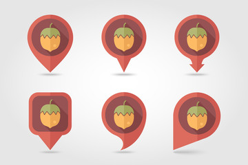 Nut mapping pins icons