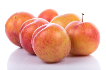 Ripe yellow plums
