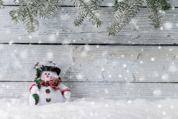 Christmas still life decoration with wooden background