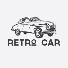 retro car vector design template