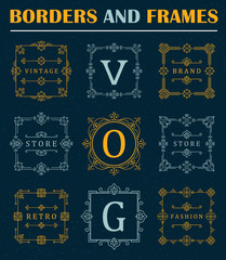 Set of Luxury Borders and Frames