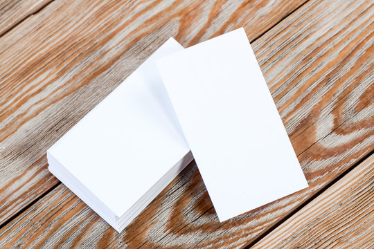 White blank business visit card