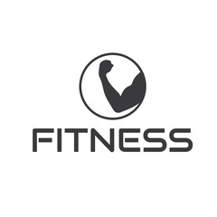 Fototapeta premium fitness emblem with muscle