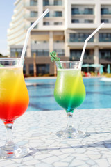 Cocktail Drinks Poolside