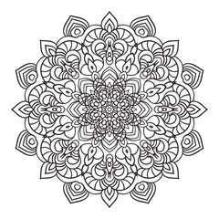 Hand drawing ornate mandala element in eastern style