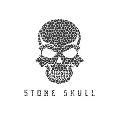 mosaic skull vector design template