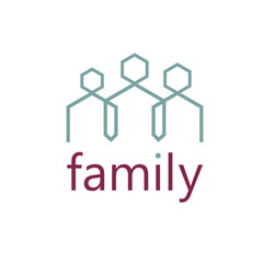 happy family vector design template