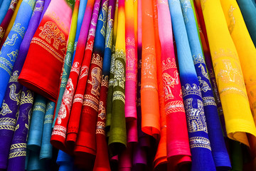Colorful Sari background - obrazy, fototapety, plakaty