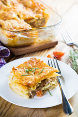 Homemade lasagna
