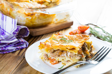 Homemade lasagna