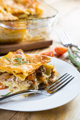 Homemade lasagna