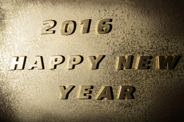 Golden new year background 2016