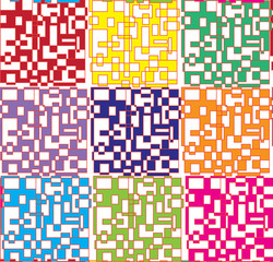 Abstract colorful elements pattern