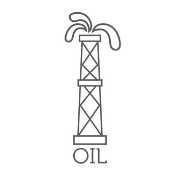 oil rig abstract vector design template