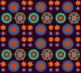 Colorful floral pattern.