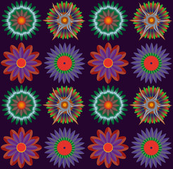 Colorful floral pattern.