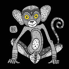 Chinese zodiac Monkey. 
