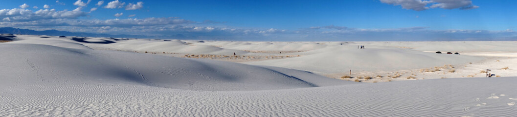 White Sand Dunes on Sunny Day