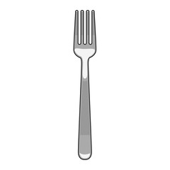 Fork cartoon vector illustration