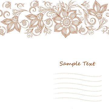 Vector Lace pattern for invitation or greeting card