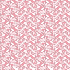seamless hand-drawn pattern consists of hearts. Vector illustration.